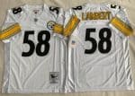 Pittsburgh Steelers #58 Jack Lambert White 1975 Throwback Jersey