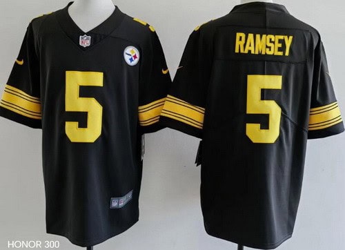 Pittsburgh Steelers #5 Limited Black Throwback Vapor Jersey