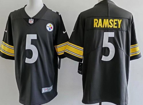 Pittsburgh Steelers #5 Limited Black Vapor Jersey