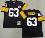 Pittsburgh Steelers #63 Dermontti Dawson Black Throwback Jersey