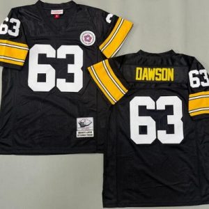 Pittsburgh Steelers #63 Dermontti Dawson Black Throwback Jersey