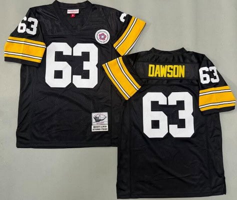 Pittsburgh Steelers #63 Dermontti Dawson Black Throwback Jersey