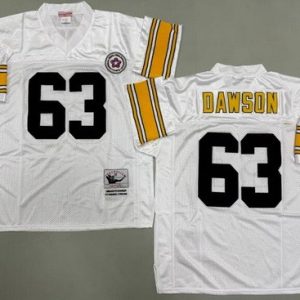 Pittsburgh Steelers #63 Dermontti Dawson White Throwback Jersey