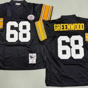Pittsburgh Steelers #68 LC Greenwood Black 1978 Throwback Jersey