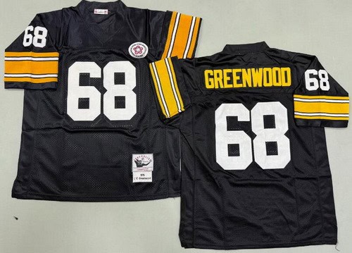 Pittsburgh Steelers #68 LC Greenwood Black 1978 Throwback Jersey