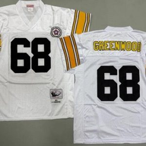 Pittsburgh Steelers #68 LC Greenwood White 1978 Throwback Jersey