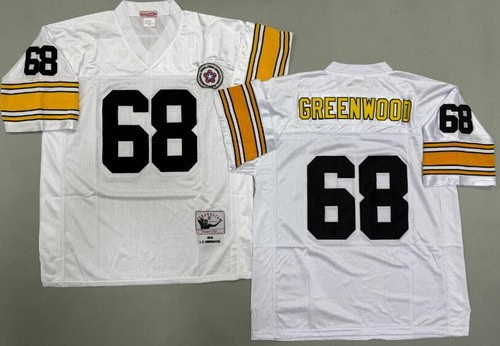 Pittsburgh Steelers #68 LC Greenwood White 1978 Throwback Jersey