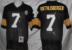 Pittsburgh Steelers #7 Ben Roethlisberger Black Throwback Jersey