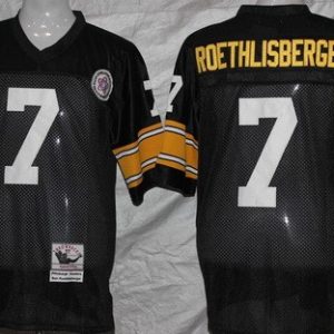 Pittsburgh Steelers #7 Ben Roethlisberger Black Throwback Jersey