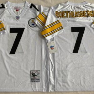 Pittsburgh Steelers #7 Ben Roethlisberger White 2005 Throwback Jersey