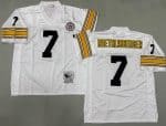 Pittsburgh Steelers #7 Ben Roethlisberger White Throwback Jersey