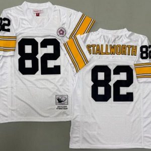 Pittsburgh Steelers #82 John Stallworth White Throwback Jersey