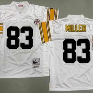 Pittsburgh Steelers #83 Heath Miller White Throwback Jersey