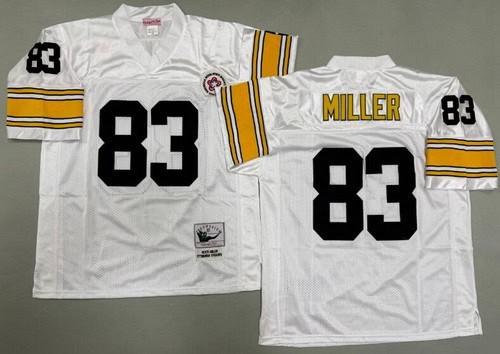 Pittsburgh Steelers #83 Heath Miller White Throwback Jersey