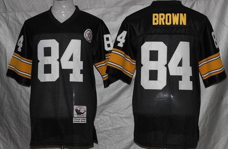 Pittsburgh Steelers #84 Antonio Brown Black Throwback Jersey