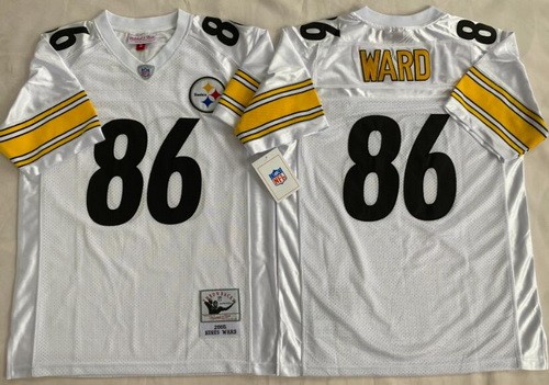 Pittsburgh Steelers #86 Hines Ward White 2005 Throwback Jersey