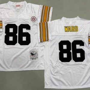 Pittsburgh Steelers #86 Hines Ward White Throwback Jersey