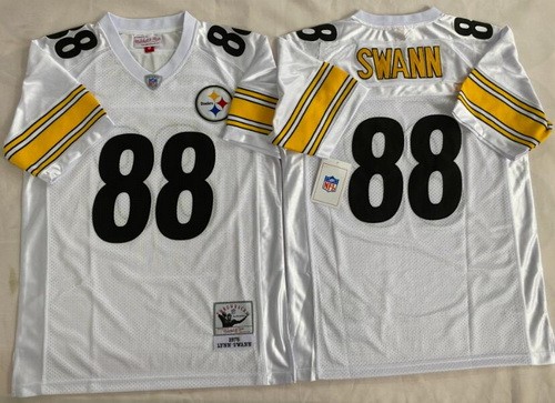 Pittsburgh Steelers #88 Lynn Swann White 1975 Throwback Jersey