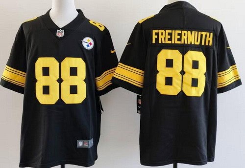 Pittsburgh Steelers #88 Pat Freiermuth Limited Black Throwback Vapor Jersey