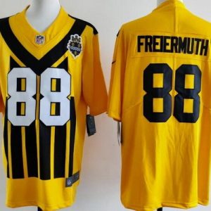 Pittsburgh Steelers #88 Pat Freiermuth Limited Yellow Throwback Vapor Jersey