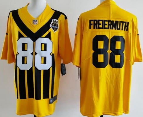 Pittsburgh Steelers #88 Pat Freiermuth Limited Yellow Throwback Vapor Jersey