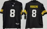 Pittsburgh Steelers #8 Aaron Rodgers Limited Black Alternate Vapor Jersey