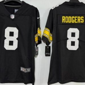 Pittsburgh Steelers #8 Aaron Rodgers Limited Black Alternate Vapor Jersey