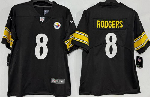 Pittsburgh Steelers #8 Aaron Rodgers Limited Black Vapor Jersey