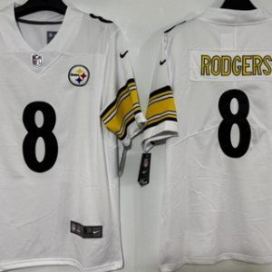 Pittsburgh Steelers #8 Aaron Rodgers Limited White Vapor Jersey