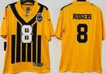 Pittsburgh Steelers #8 Aaron Rodgers Limited Yellow Throwback Vapor Jersey