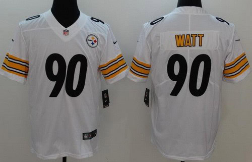 Pittsburgh Steelers #90 TJ Watt Limited White Vapor Untouchable Jersey