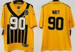 Pittsburgh Steelers #90 TJ Watt Limited Yellow Throwback Vapor Jersey