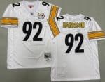 Pittsburgh Steelers #92 James Harrison White 2005 Throwback Jersey