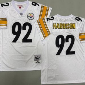 Pittsburgh Steelers #92 James Harrison White 2005 Throwback Jersey
