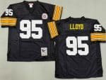 Pittsburgh Steelers #95 Greg Lloyd Black Throwback Jersey