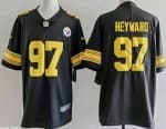 Pittsburgh Steelers #97 Cameron Heyward Limited Black Throwback Vapor Jersey