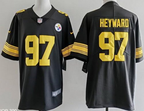 Pittsburgh Steelers #97 Cameron Heyward Limited Black Throwback Vapor Jersey