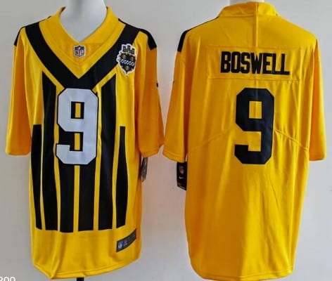 Pittsburgh Steelers #9 Chris Boswell Limited Yellow Throwback Vapor Jersey