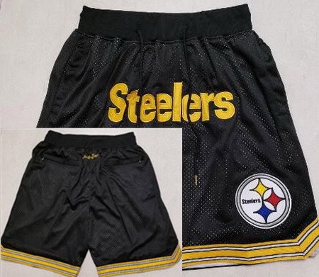 Pittsburgh Steelers Black Just Don Shorts