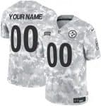 Pittsburgh Steelers Customized Limited Arctic Camo 2024 Salute to Service Jersey