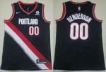 Portland Trail Blazers #00 Scoot Henderson Black Icon Sponsor Swingman Jersey