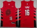 Portland Trail Blazers #16 Yang Hansen Red Statement Sponsor Swingman Jersey