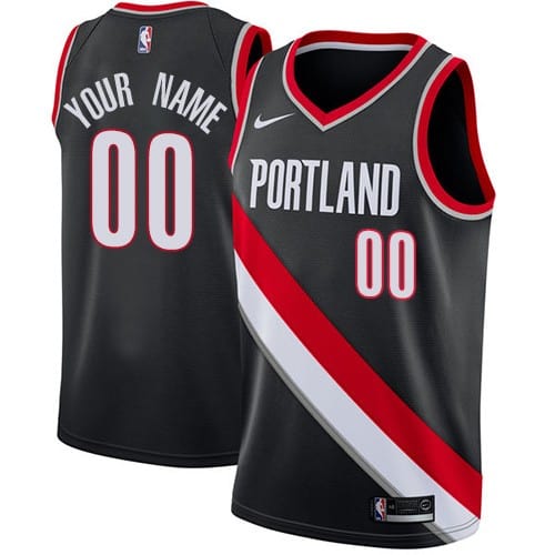 Portland Trail Blazers Customized Black Icon Swingman Nike Jersey