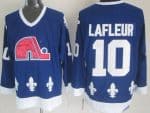 Quebec Nordiques #10 Guy Lafleur Blue Throwback Jersey