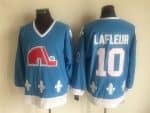 Quebec Nordiques #10 Guy Lafleur Light Blue Throwback Jersey