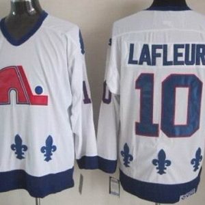 Quebec Nordiques #10 Guy Lafleur White Throwback Jersey