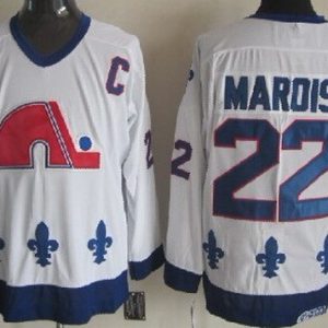 Quebec Nordiques #22 Mario Marois White Throwback Jersey