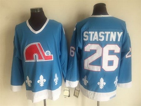 Quebec Nordiques #26 Peter Stastny Light Blue Throwback Jersey