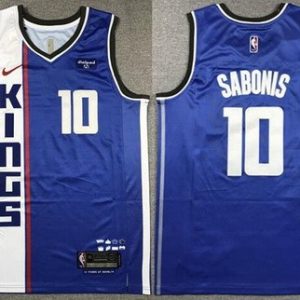 Sacramento Kings #10 Domantas Sabonis Blue 2023 City Icon Sponsor Swingman Jersey