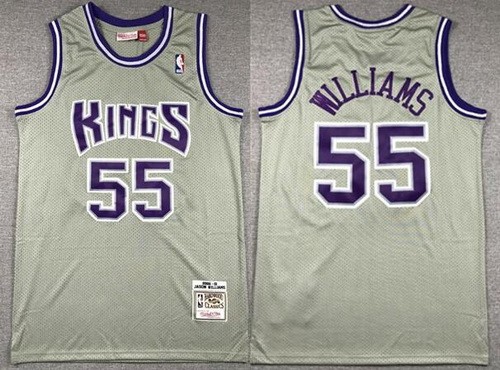 Sacramento Kings #55 Jason Williams Gray 2000 Throwback Swingman Jersey